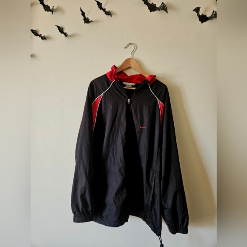 Vintage Nike Rain and Track Jacket Size XXL Red, Black and White